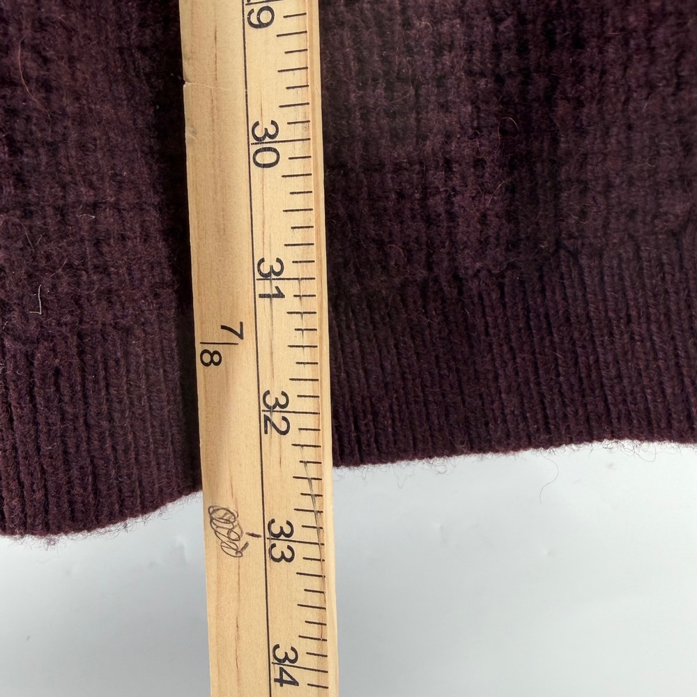 Woolrich Wool Turtleneck Tunic Sweater Women XXL Burgundy Long Sleeve Raglan - Picture 10 of 12